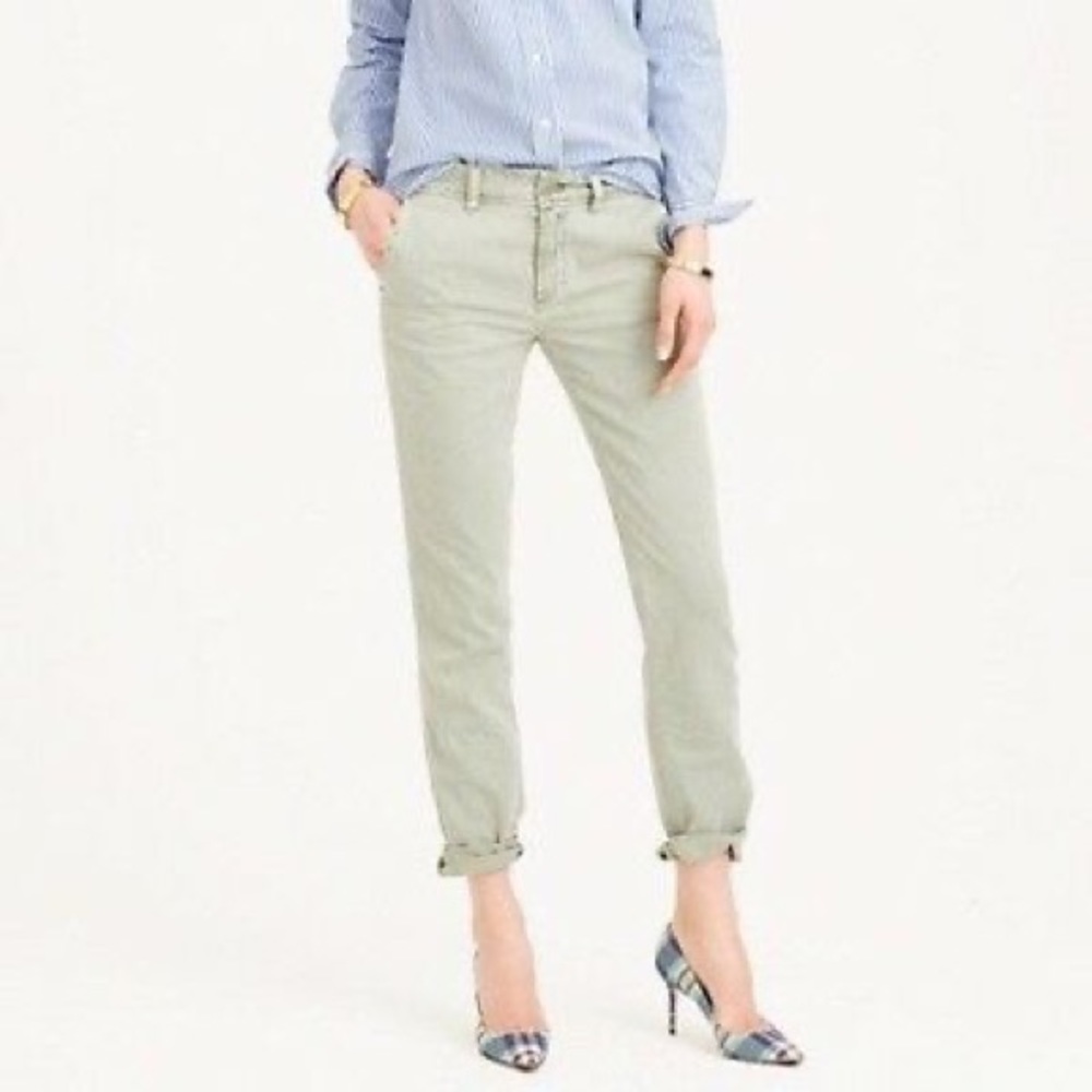 J. Crew White Chino Pants Size 6 100% Cotton